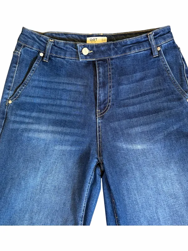 OAT Wide Leg Jeans High Rise Medium Wash - Image 5