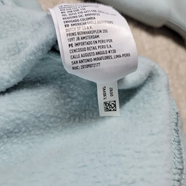 American Eagle Ahh Mazingly Soft Hoodie XS Blue Cropped Fleece Quarter Zip - Image 9