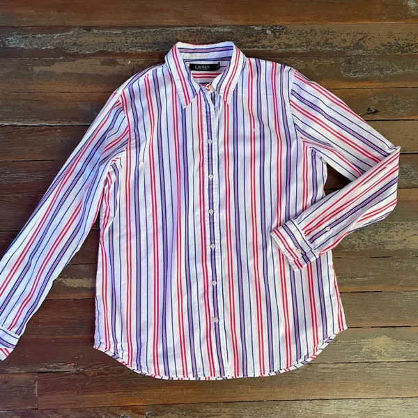Ralph Lauren Black Label Striped Cotton Broadcloth Button Down Shirt - L 🧡🎀 - Image 10