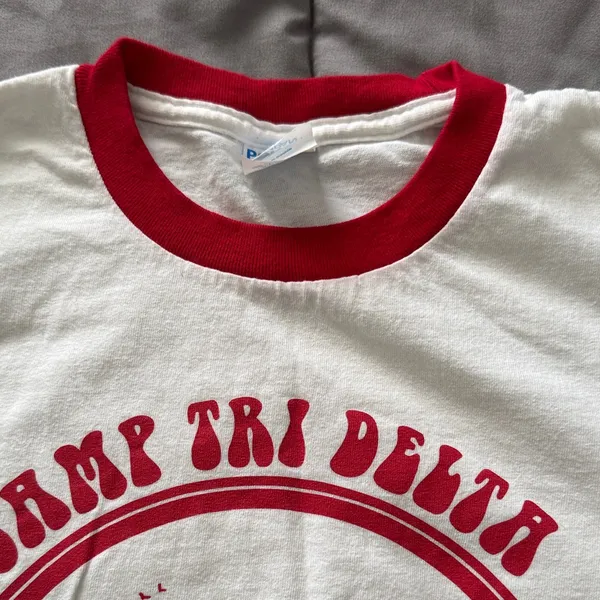 2019 Camp Tri Delta White & Red T-Shirt - Image 5