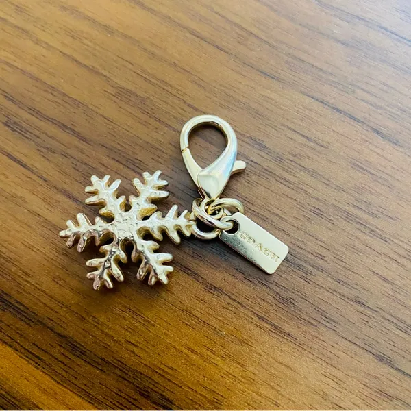 Coach Gold Snowflake Keychain - Image 2