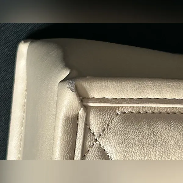 Steve Madden Quilted Mini Tote BNIKO Crossbody Purse Beige - Image 9