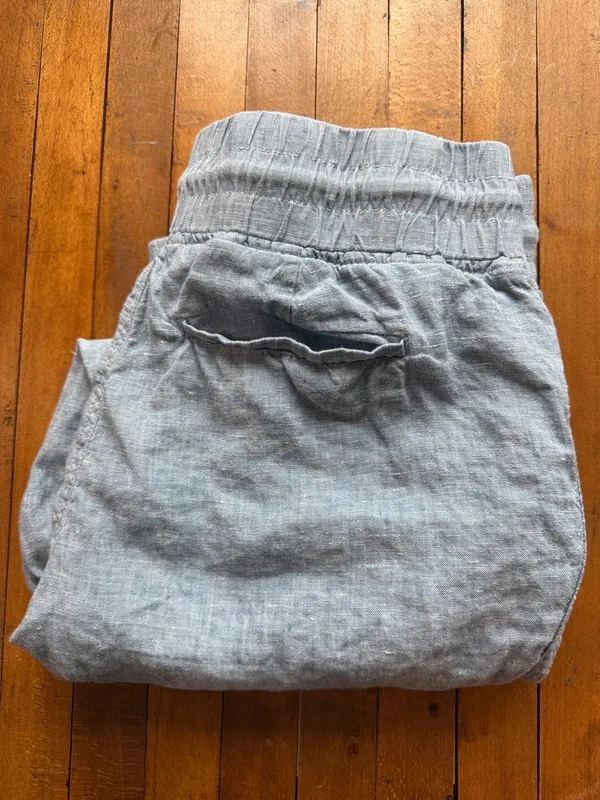 Athleta Blue Cabo Linen Jogger Pant Size 8 - Image 4