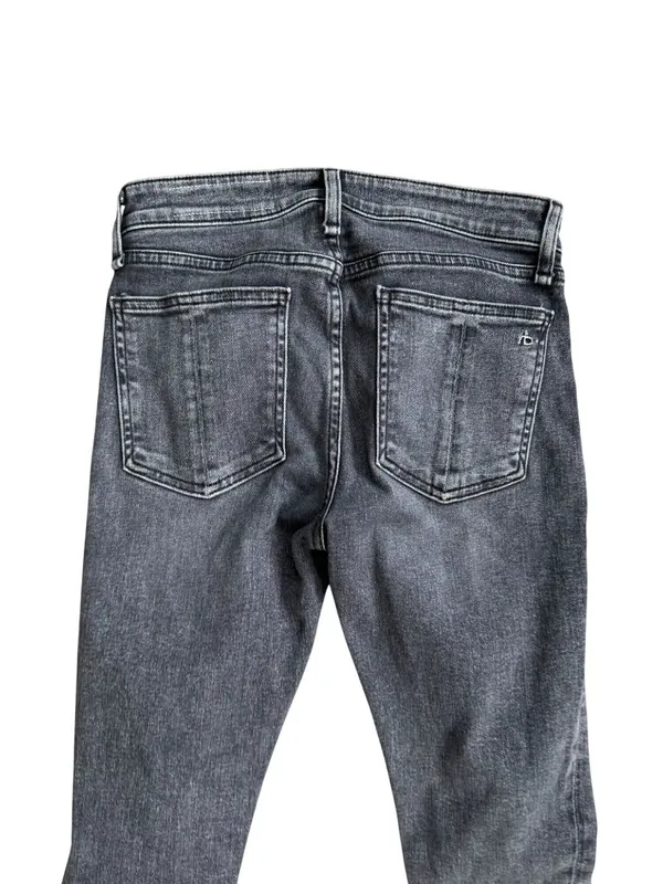 RAG & BONE Black Gray Skinny Jeans Size 26 - Image 2