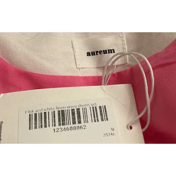 Aureum Can't Back Down Pink Linen Blend Tank & Shorts‎ Set NWT M $148 MSRP - Image 4