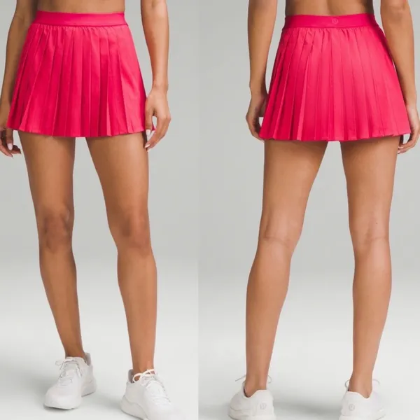 Lululemon‎ High-Rise Pleated Tennis Skirt Skort Pink Cherry Mist 4 - Image 2