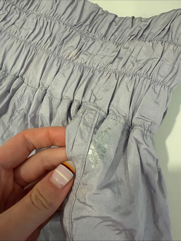 Women’s free people movement High-Waist Lavender Smocked running Shorts - Image 3