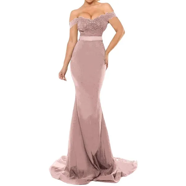 Women’s Dusty Pink Full Length Party Formal Dress Small Train Size 14 NWT - Image 11
