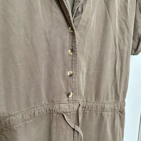 Free People | Woman's‎ Lottie Brown Short Sleeve Drawstring Utility Jumpsuit, S - Image 8