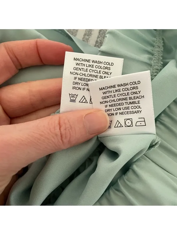 House of Harlow 1960 Sleepwear Seafoam Satin Pajama Set Medium Top Small Bottom - Image 9
