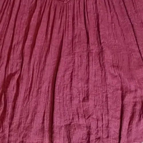 Frazzle Burgundy Lace Crochet Bell Sleeve Boho Mini Tunic Dress Large Wine Red - Image 12