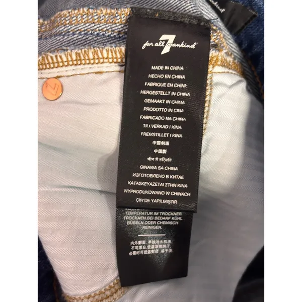 7 For All Mankind Josefina Jeans 24 Blue Skinny Boyfriend Casual Chic READ - Image 10
