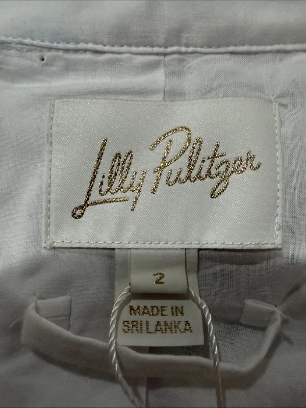 NWT Lilly Pulitzer White Eira Pineapple Eyelet Midi Shirtdress Cotton size 2 - Image 6
