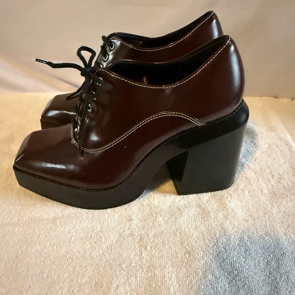 Gianni Bini Heels Platform Pumps Maroon/Burgandy size 10 - Image 3