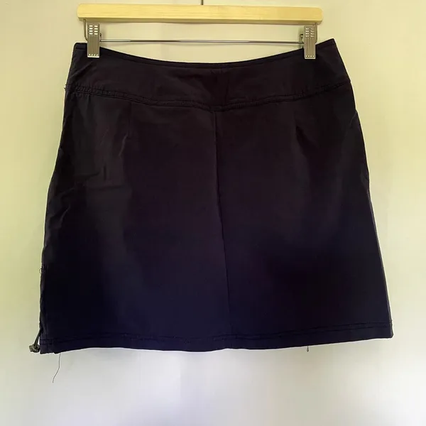 Green Tea sports tennis skirt‎ women's size large pockets navy blue drawstring - Image 7