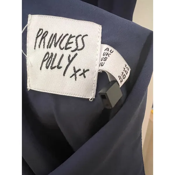 Princess Polly Clemence Mini Dress Navy‎ Size 10 Floral Satin - Image 7
