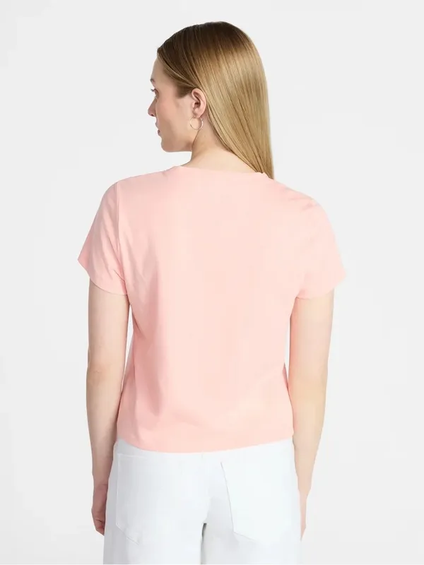 No Boundaries Light Pink Floral Crewneck Tee - Image 3