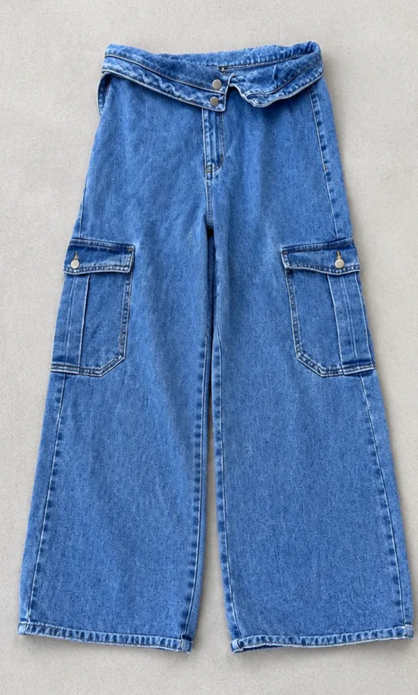 Pretty Little Thing Fold Over Jeans - Image 3
