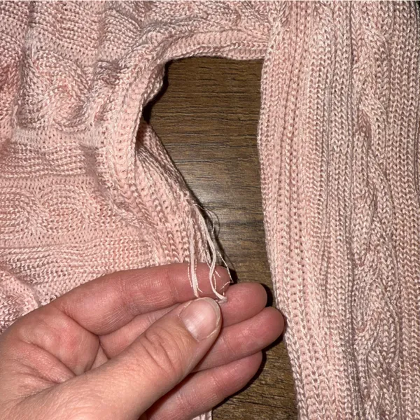 Lauren Ralph Lauren Pink Cable Knit Open Front Cardigan - Image 13