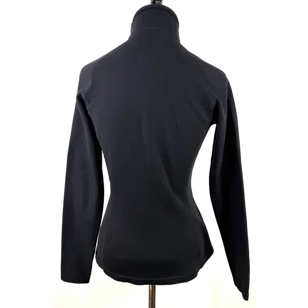 Patagonia Women's Black Half Zip Baselayer Shirt Size Small - Image 5