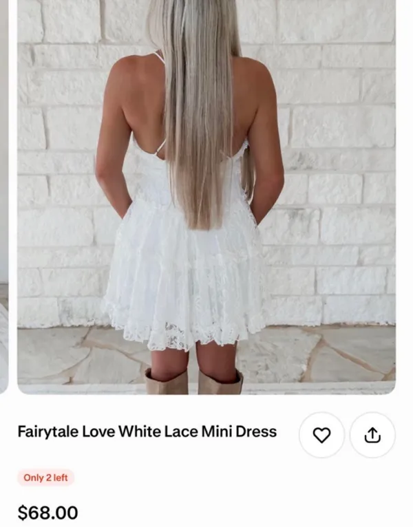 White lace fairytale dress - Image 2
