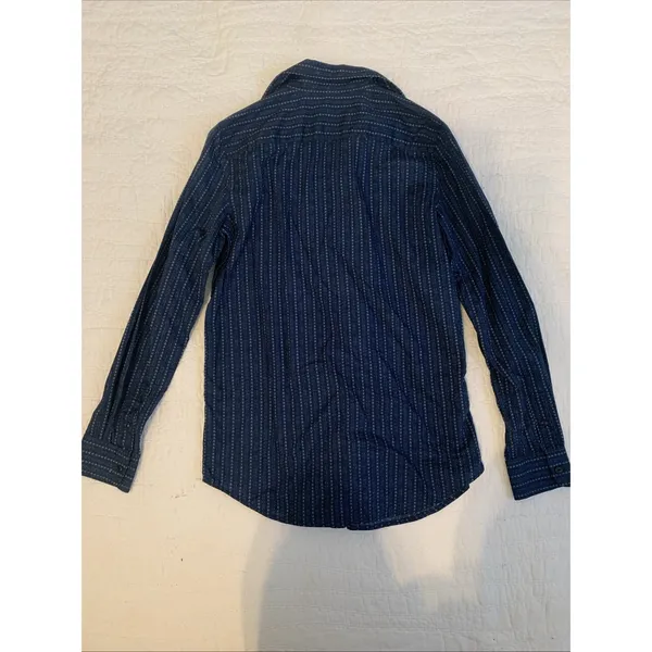 Lauren Ralph Lauren blouse, size S, full button-down, navy blue Cotton - Image 2