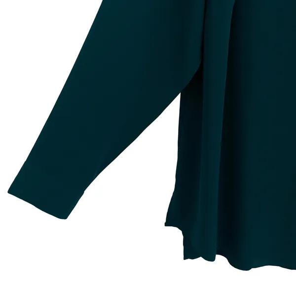 EVRI Women Teal V Neck Long Sleeve Tunic Top Plus Size 0X Loosefit Comfort Work - Image 4