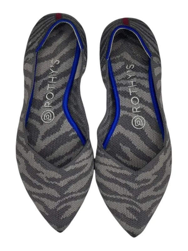 VHTF: Retired Rothy’s ➤ The Point Flats ➤ Grey Zebra Stripe Print ➤ 8M ➤ Sustain - Image 8