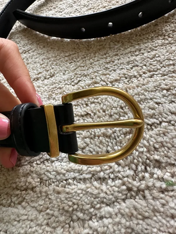 Princess Polly Black Belt Gold buckle - Image 3