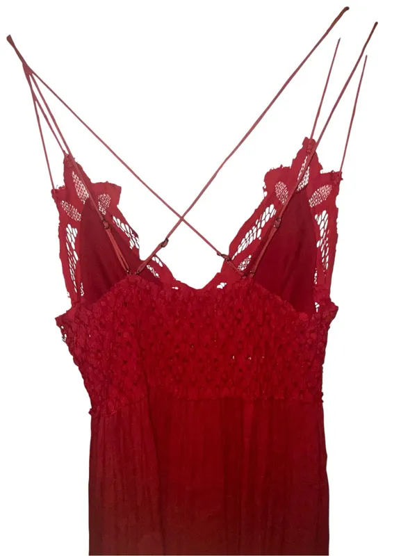 Free People Adella Lace Boho Maxi Slip Dress - Image 13