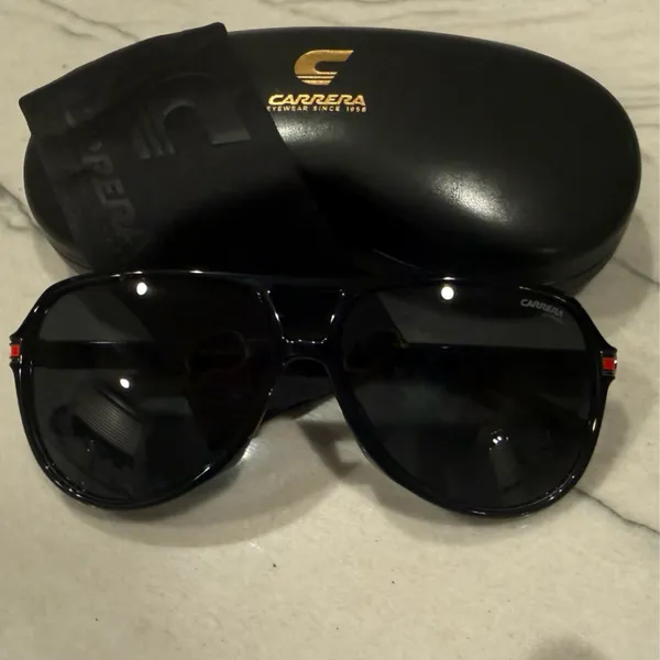 Carrera 1045/S 807IR Black Aviator Pilot Sunglasses 61mm w/ Case NWOT - Image 13