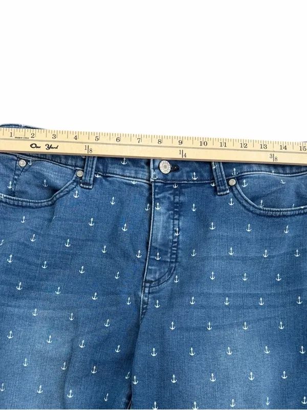 Talbots Anchor-Print Slim Ankle Curvy Jeans - Image 6