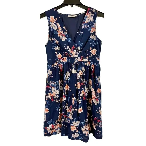 Jojo Maman Bebe maternity blue floral dress - Image 2