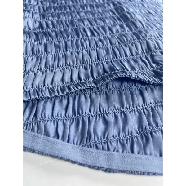 Intimately Free People women’s Ruched High Waist Micro Shorts size S Blue New - Image 5