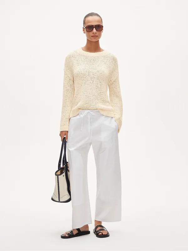 J. Crew Montauk pullover sweater in Antique White Size Small - Image 2