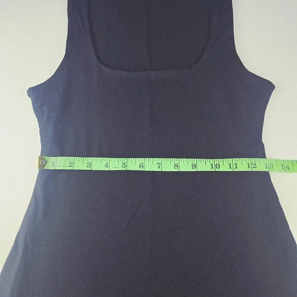 Baltic Born NWOT Moore Ribbed Tank Midi Dress‎ Square Neck Black Large - Image 10