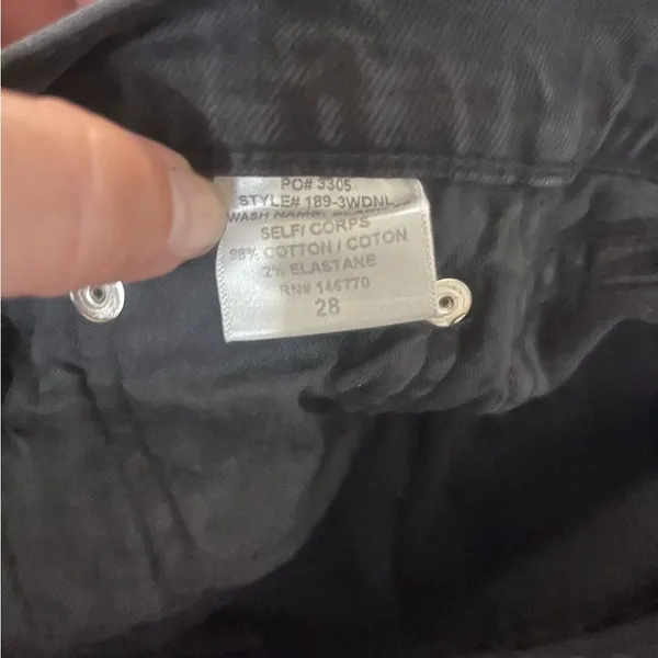 Re/DONE Double Needle‎ Jeans in black 85 wash size 28 raw hem - Image 9