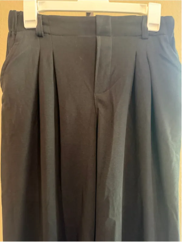 M(Tall) Halara High Waisted Plicated Side Pocket Wide Leg Waffle Work Pants - Image 5
