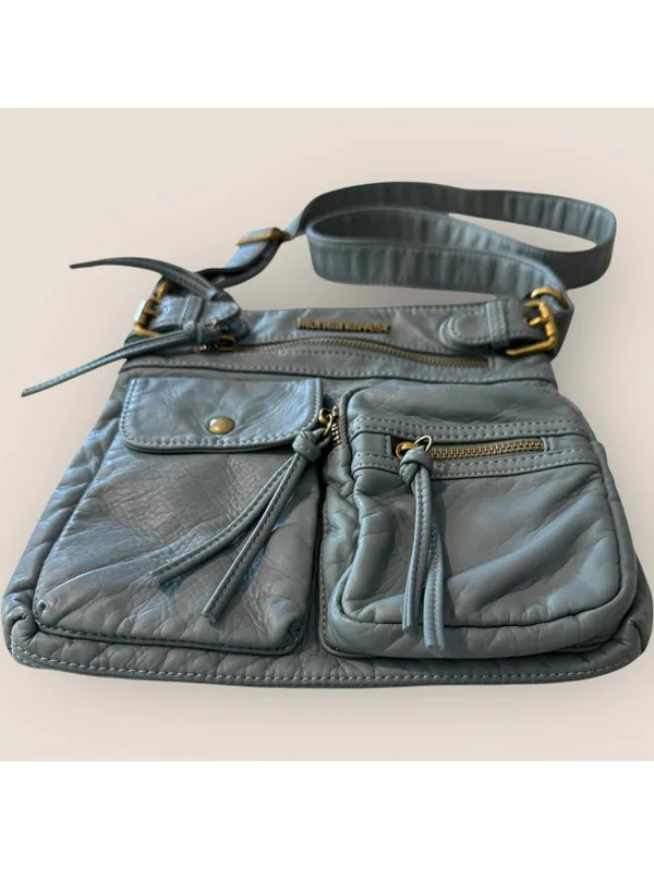 Montana West Blue Vegan Leather Crossbody Bag Multi Pocket Y2K Boho - Image 6