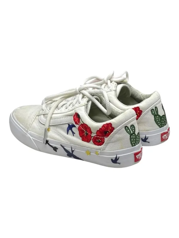 Vans® ✌︎ Old Skool Limited Edition Desert Embellished Sneaker ✌︎︎ White ✌︎︎ 7M - Image 5