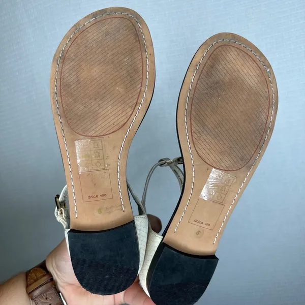 Dolce Vita Women's T‎ Strap Sandals Gold Toe Thong Shoes Size 6 - Image 5