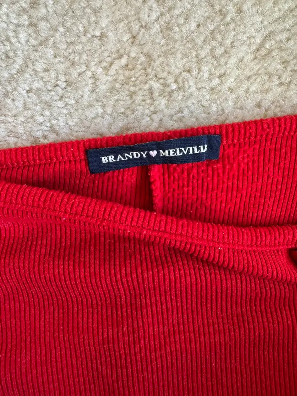 Brandy Melville Red Crop Top - Image 2