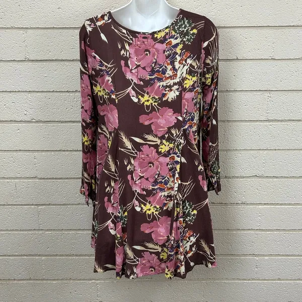 O’Neill Poppit Floral Brown Mini Dress size M - Image 4