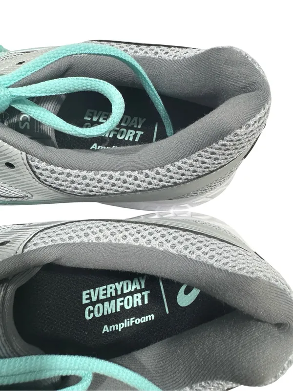 ASICS GEL-Contend 6 Wide Running Shoes Grey Mint Blue Womens Size 10 1012A231 - Image 6