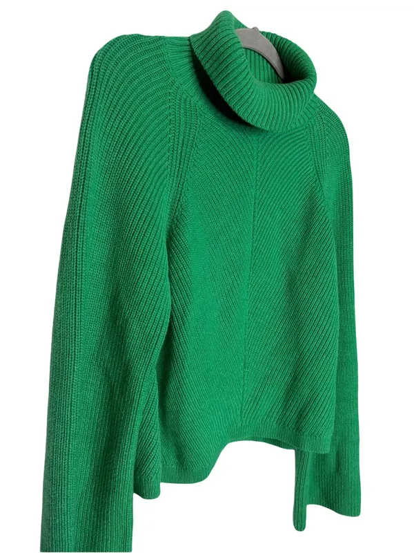💚 Maeve by Anthropologie Green Ribbed Turtleneck Sweater Size XL 💚 - Image 3