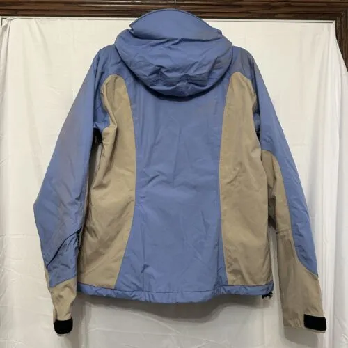 Mountain Hardwear Conduit Ski Snowboard Jacket Blue Tan Hood Women's Size‎ 8 - Image 10