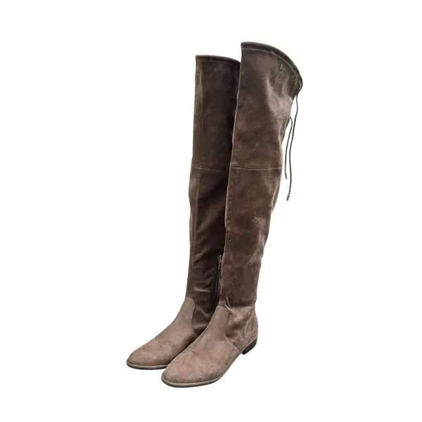 Marc Fisher Over The Knee Boots Taupe Faux Suede OTK Boots‎ Size 7.5 - Image 3