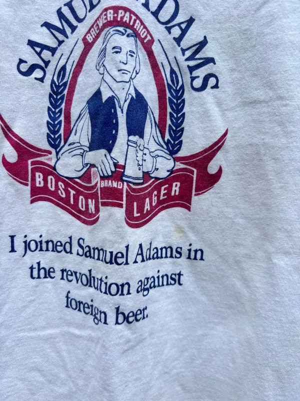 Vintage Sam Adams Tee White Size M - Image 3