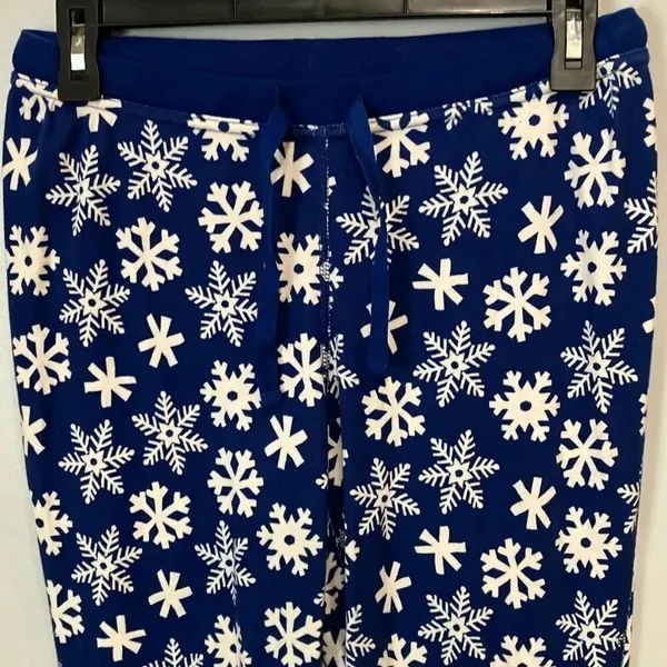 Hanna Andersson Snowflake Pajama Pants Size Small Christmas Holiday #786 - Image 2