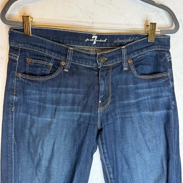 7 for all mankind mid rise straight leg jeans - Image 6